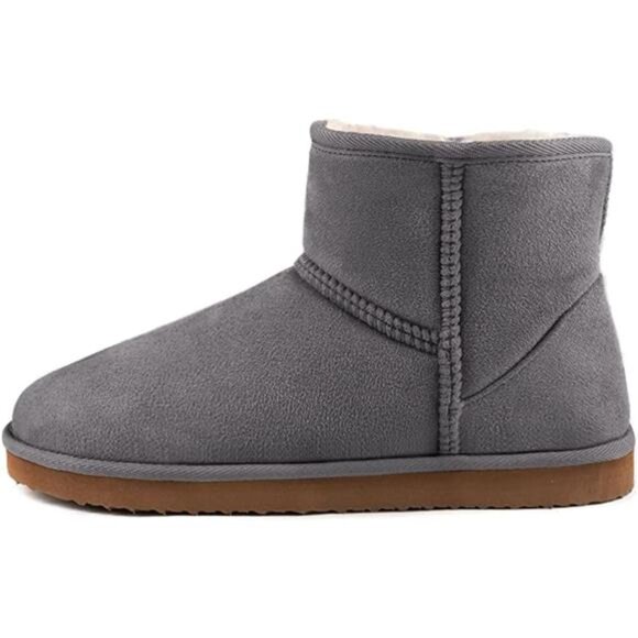 Women's Cozy Short Bootie Slippers, Winter Warm Hard Bottom House Shoes - Picture 2 of 7